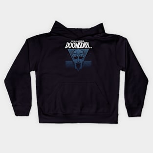 Retrowave Doom Gradient 3 Kids Hoodie